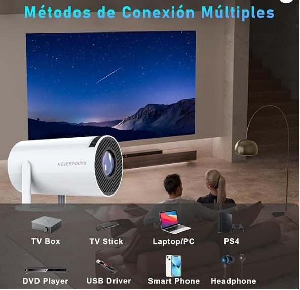 Proyector 2 en 1 con videojuegos consola de videojogos 2 controladores sem fio
